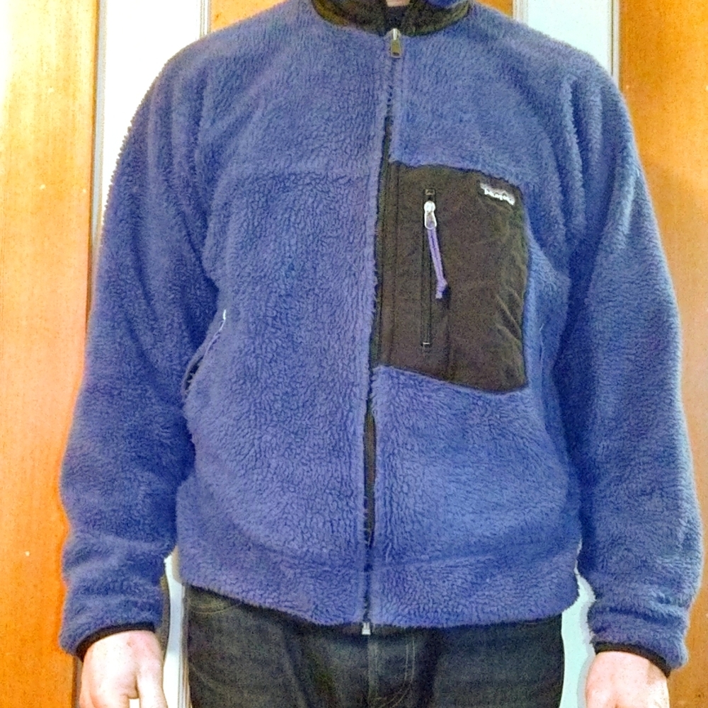 Patagonia Synchilla fleece vintage blue jacket